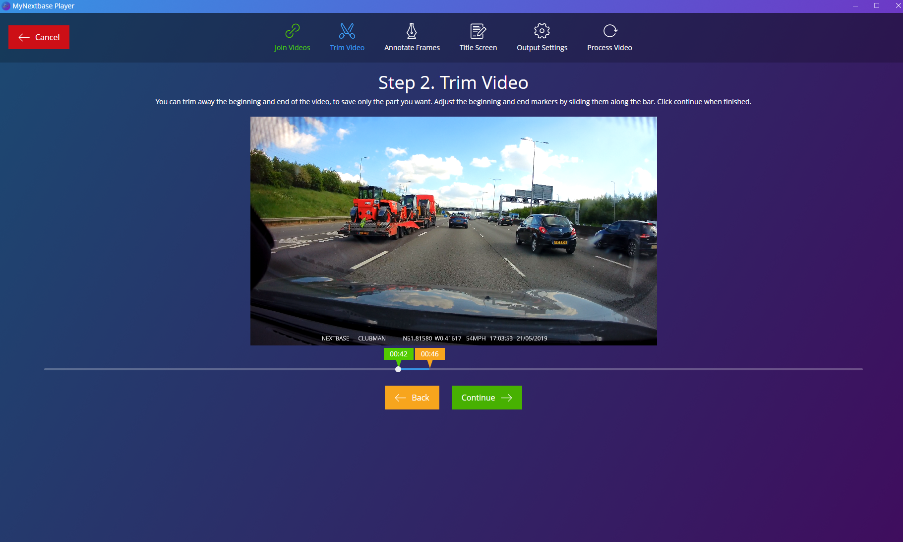 Adding files and editing Dash Cam videos in MyNextbase Player Nextbase US